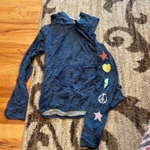 Girls size 9/10 - Pixie Lane blue hoodie